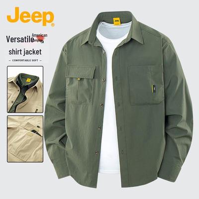 Men's Vintage Long-Sleeve Polo Shirt