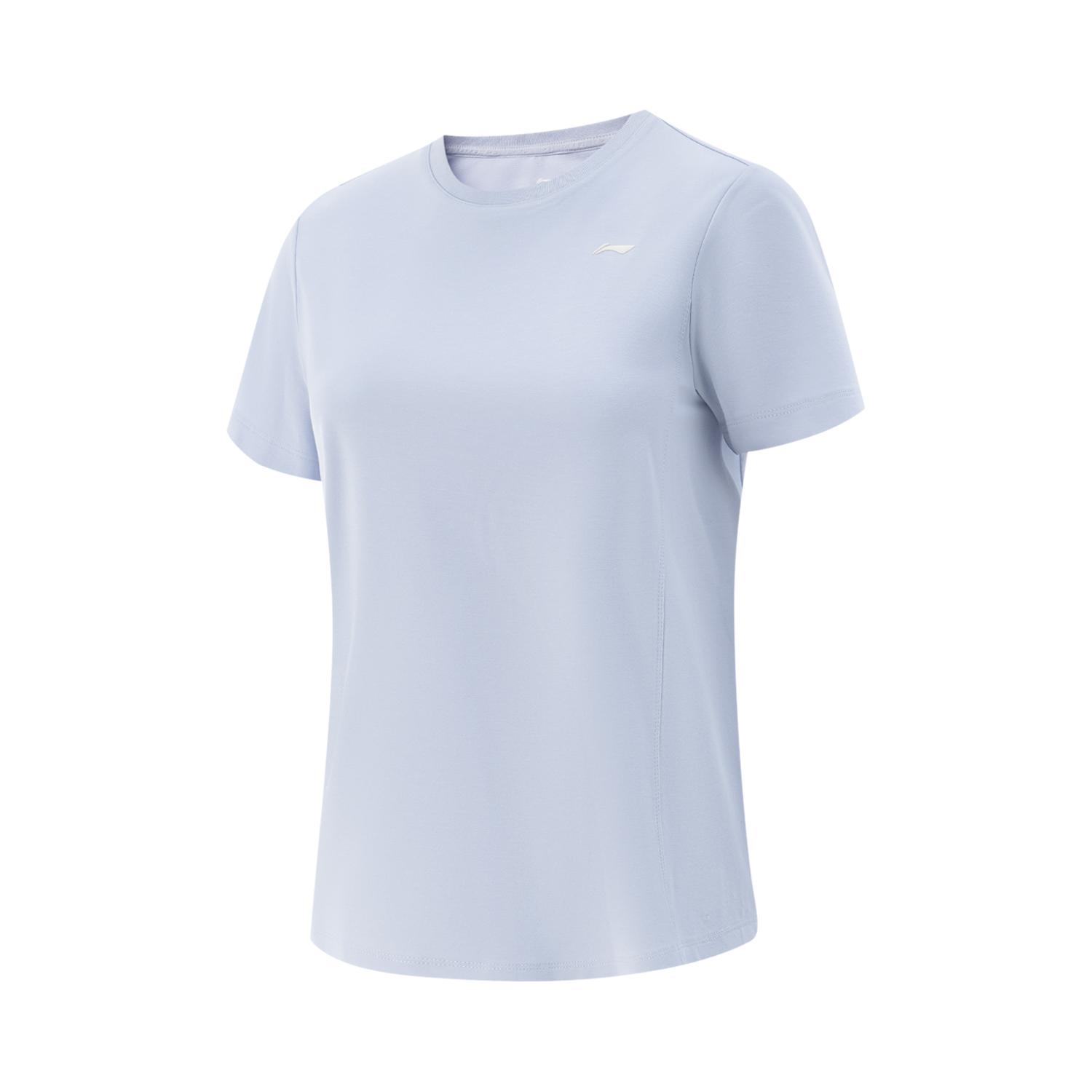 

Li-Ning Comfortable Simple Moisture Wicking Round Neck Short Sleeve T-Shirt Women Tops Frost-Blue ATSV410-5 XXL