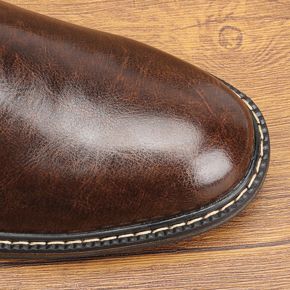 

Boots Leather Casual Brand Retro 2026 Fashion Comfortable Ankle Boots 45 червоний колір червонувато-коричневий колір
