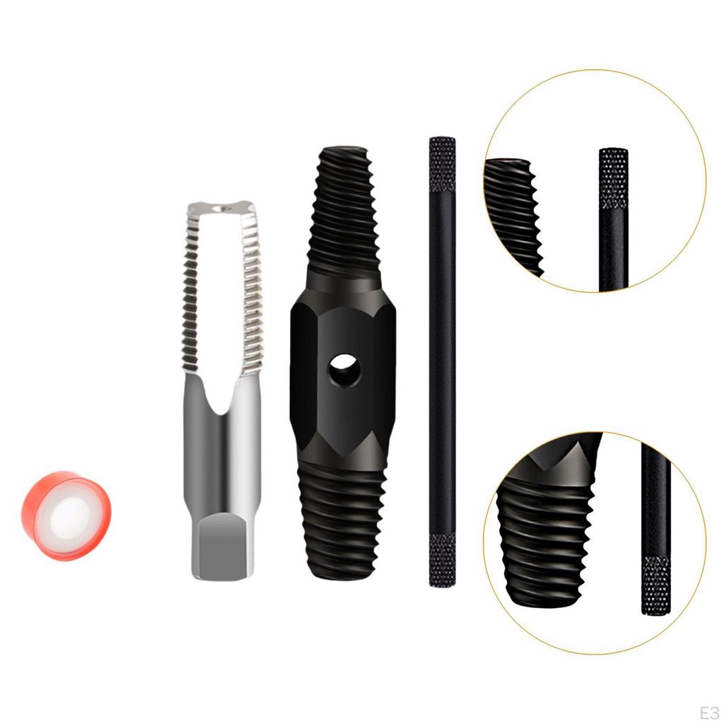 2 Pieces Broken Screw Extractor Faucet Damaged Bolt Remover Removal Tool Manual Tap Steel Material