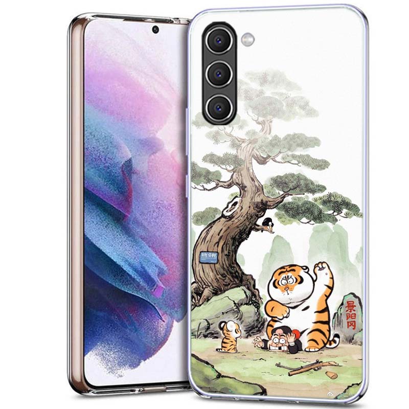 Cartoon Fat Tiger Phone Case for Samsung A54 A14 A24 A34 A17 A37 A57 A55 A35 A25 A15 A13 A23 A33 A53 A07 A05S A04S A03 A73 Galax