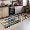 Vintage Wood Print Kitchen Rug, Non-Slip Cushioned Comfort Standing Mat, Heavy Duty Floor Carpet for Home Sink Laundry, 1PC