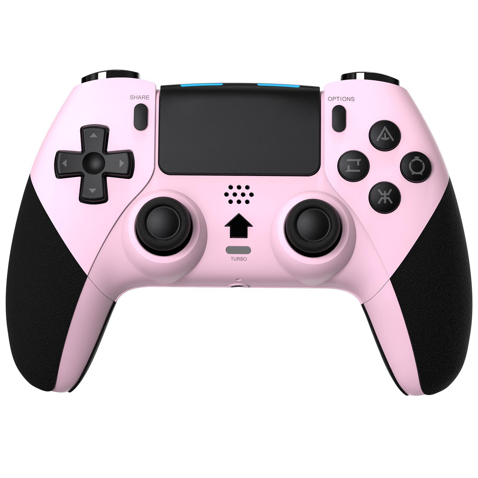 

Бездротовий Bluetooth P4 ігровий контролер з вібрацією двигуна, 6-осьовим рухом та макропрограмуванням T29 рожевий/чорний