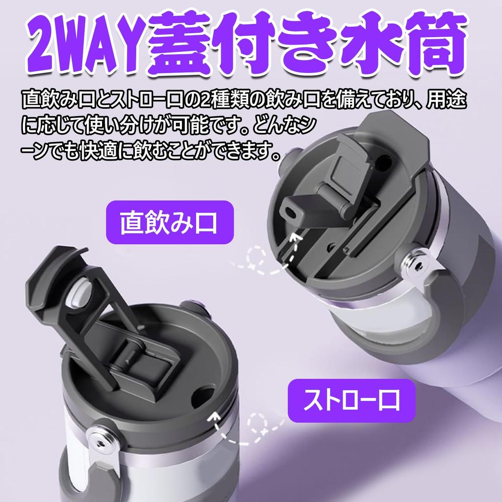 Stainless Steel Tumbler with Large Vacuum Wide Portable for and Travel Straw, Lid, Insulated, Handle, Capacity, Insulated, Double-Walled Wall, Mouth,