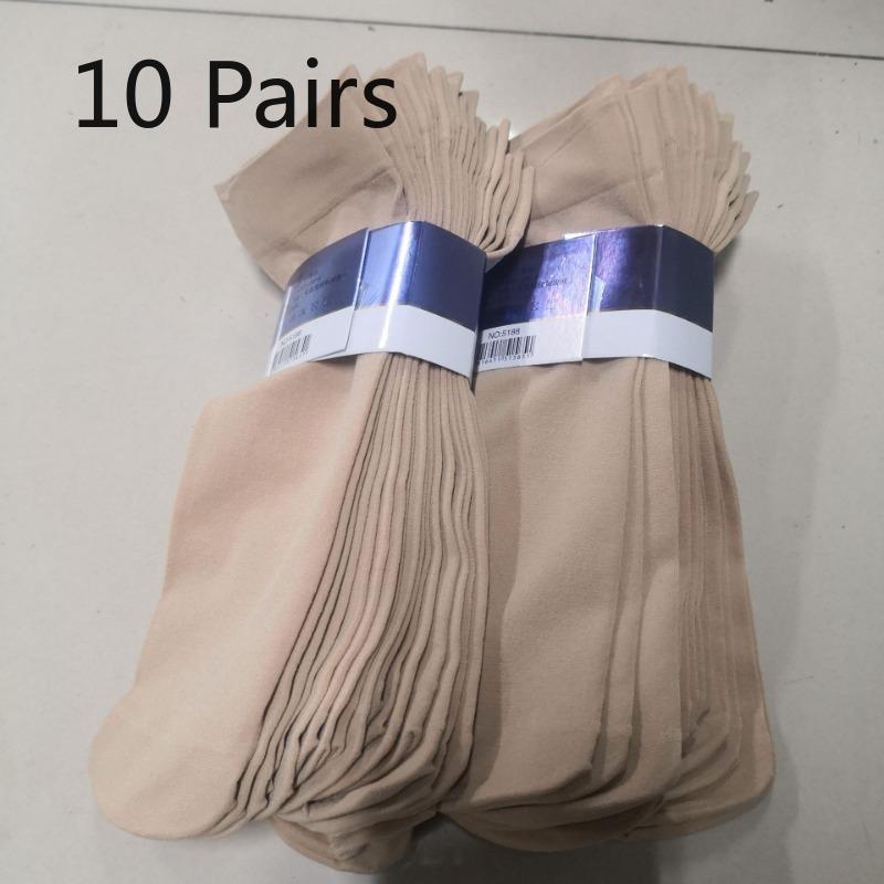 

10 пар женских чулок из толстой и длинной стали с защитой от зацепов и износа 10 Pairs телесный