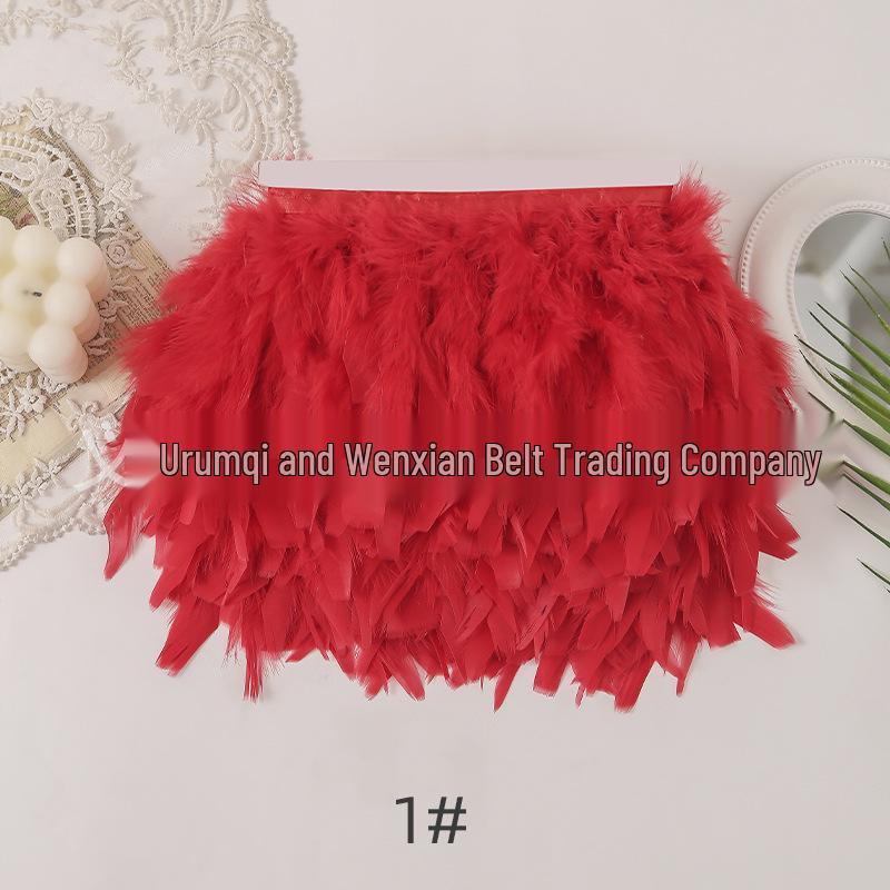 10-15CM Turkey Feather Trim for Clothing, DIY, and Jewelry Decor