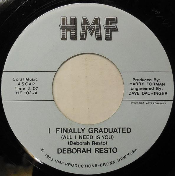 

7inch Record DEBORAH RESTO - I Finally Graduated HF102 HMF 1983 US Pop Used