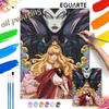 Maleficent Sleeping Beauty Oil Paint by Numbers Painting Kit Handmade Diy Home Decor Gifts Wall Art Canvas for Adults Relaxing