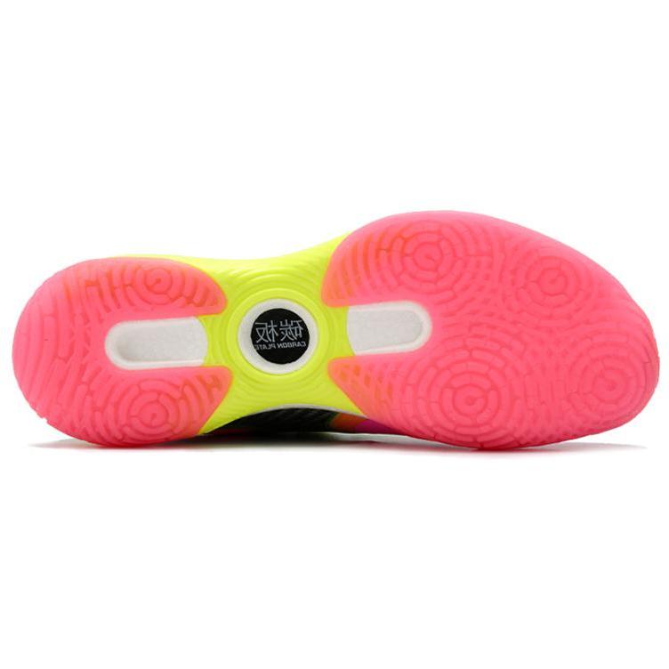New LiNing Battle Halberd Cushioning Anti Slip And Wear Resistant Low Top Badminton Shoes Men's Pink Yellow Green AYAQ005-4