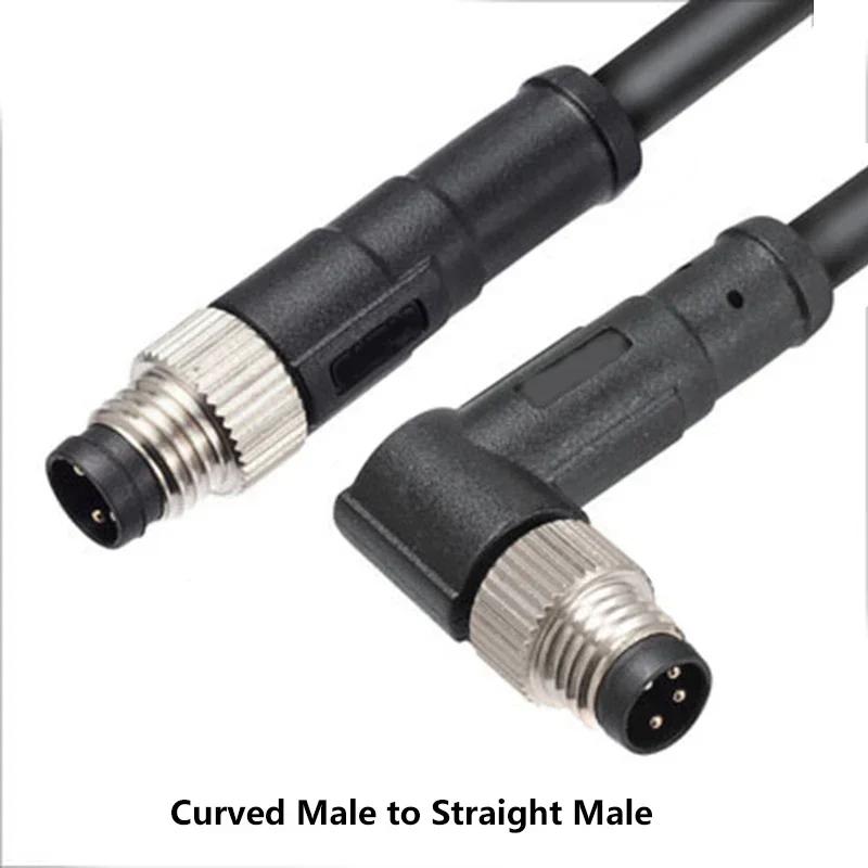 M8 10M PUR/PVC Shield Cable Double Plug Male Female Adapter Waterproof Aviation Connector Power Charger 3Pin 4Pin 5Pin 6Pin 8Pin