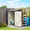 Capanno per attrezzi da giardino in acciaio zincato con porta, 100x104x160 cm, Grigio scuro
