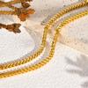 Square Keel Chain Bracelet for Women,Stainless Steel Gold Color Punk Bracelets,Fashion Jewelry Gift
