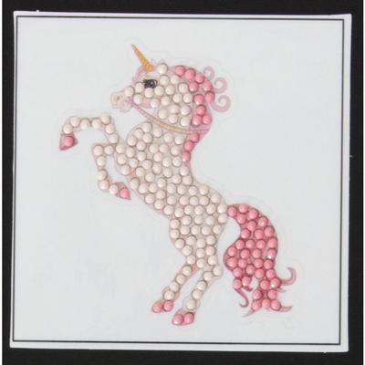 CRYSTAL ART Kit Sticker Diamond Embroidery 9x9cm Unicorn