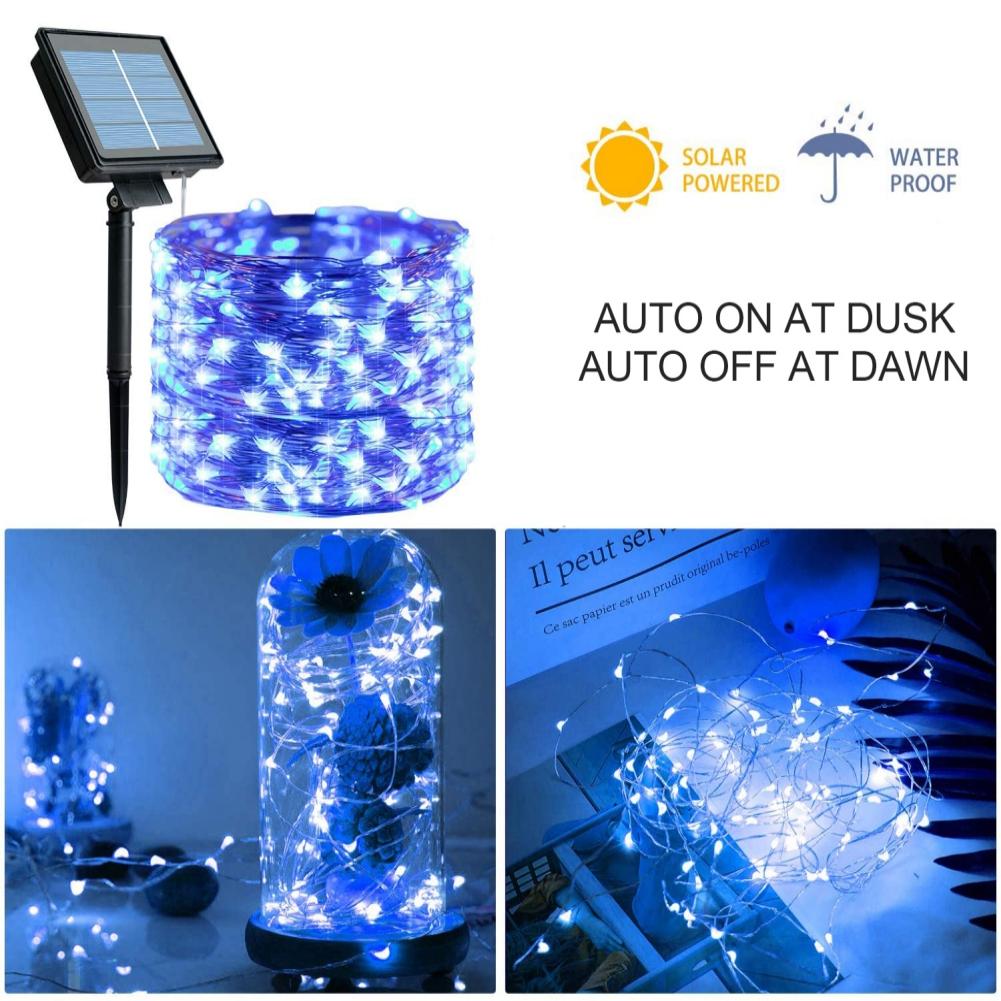 Buy 2 Pack Outdoor Solar String Lights,33Feet 100 LED Fairy Lights with