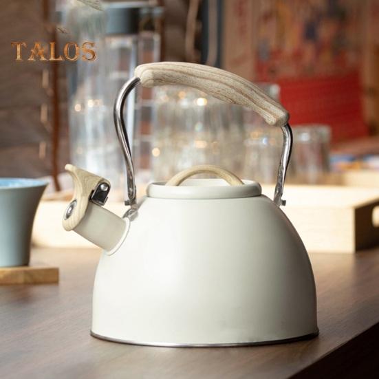 3L Whistling Tea Kettle with Heat-proof Foldable Handle Large Capacity Food Grade Teapot Kitchen Supplies