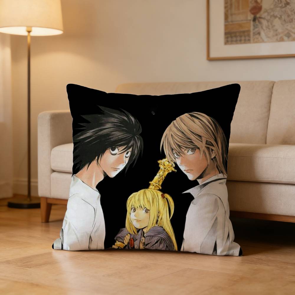 Classic Anime DDeath Note Pillow Case for Sofa Living Room Home Office Decor Protective Cover