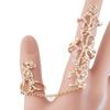 European & American Adjustable Rose Flower Rhinestone Ring - One-Piece Hand Jewelry Best Seller