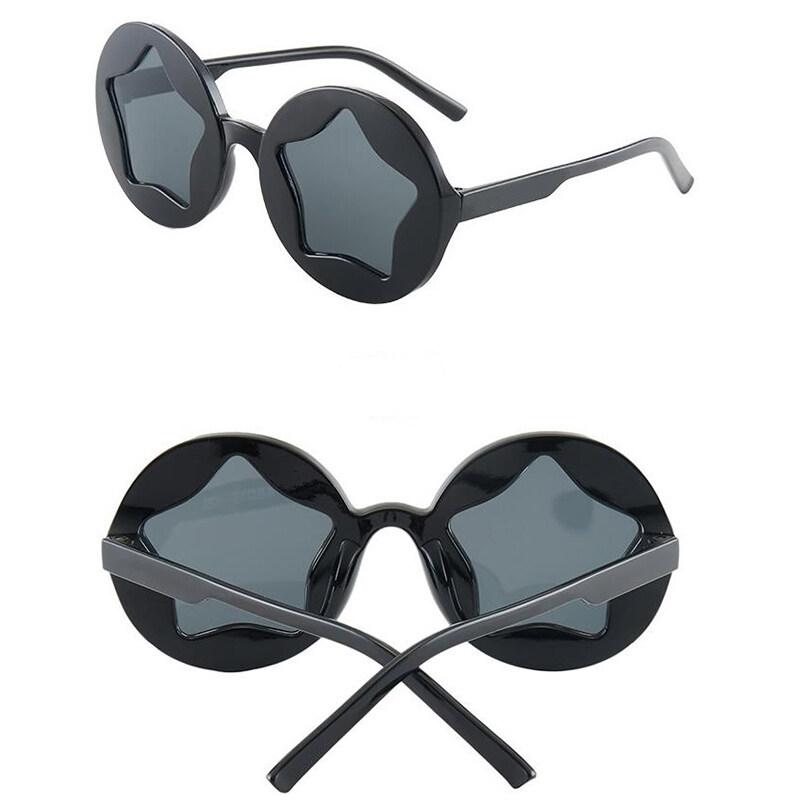 New Children's Pentagram Sunglasses Glasses Trendy Sunglasses Cute Children's Round Frame Mirror Children's Sunglasses