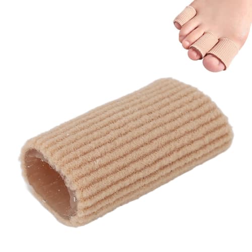 Soft Silicone Toe Cushion Tube Sleeves (for Blisters and Calluses) (10-Pack), Corn Pad Protectors (Small)