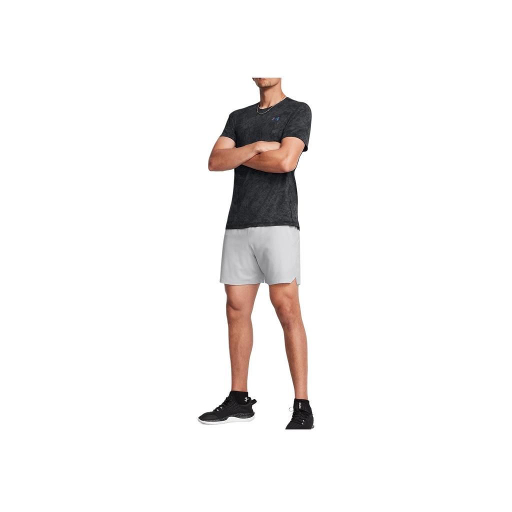 Under Armour Vanish Elite Vent Training Print Breathable Short Sleeve T-Shirt Men Tops Black 1383669-002