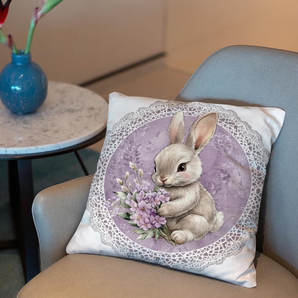 Easter Cushion Cover 2-in-1 Reversible Plush Pillow Cover | Car/Sofa/Bed | Perfect Gift