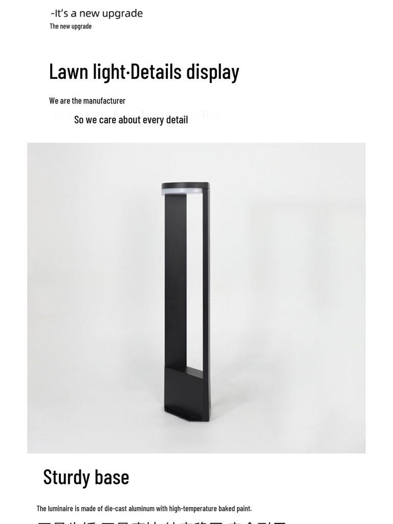 Ultrahelle LED Außenrasen- und Gartenleuchte für moderne Villen und Innenhöfe