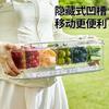 Five-part Refrigerator Storage Box Can Be Split Seasoning Box for Picnic Fresh Ice Box with Lid Transparent Salad Tray