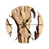 62KD Vintage 30cm Grains Wall Clock with Transparent Tempered Glass Country House Clock for Bedroom Living Room Decors