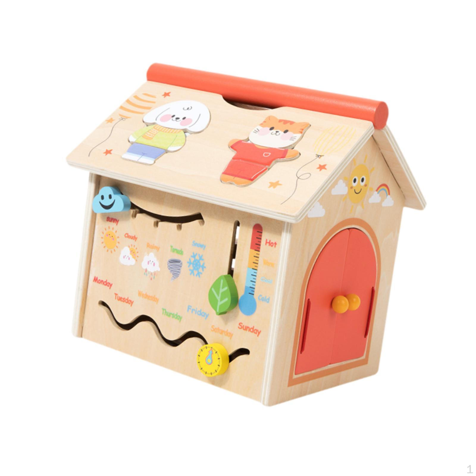 

Wooden House Montessori Toy Early Education Holiday Gift Kids Girls Boys