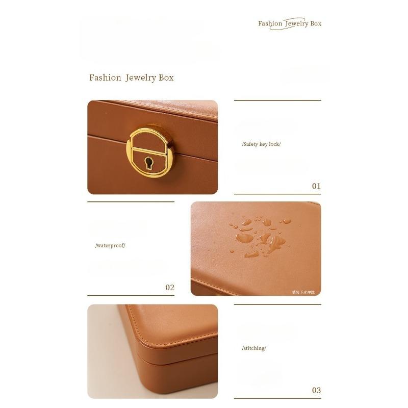 Large capacity new multi-layer jewelry storage box, high-end lockable jewelry box, multifunctional