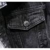 Giacca di Jeans Versatile da Uomo per Primavera e Autunno, Vestibilità Larga Taglie Forti Giacca Cargo Jeans Casual Streetwear Giacca di Jeans Abbigliamento da Esterno Quotidiano da Uomo