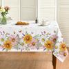 Spring Daisy Butterfly Print Tablecloth for Table Decor Summer Pink Yellow Floral Lavender Table Cloth Wedding Party Decorations