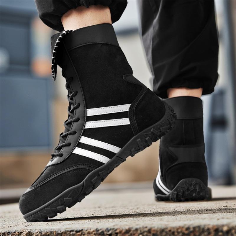 2025 Autumn and Winter New Non-slip Shoes Casual Tooling German Training Shoes Short Boots Thick-soled Retro Trend Board Shoes High-top Shoes