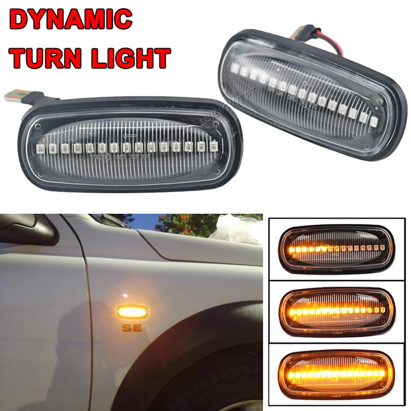 2Pcs LED Side Marker Lamp Turn Signal Indicator Light For Land Rover Defender TD5 98-15 Freelander 1 02-05 Discovery 2 99-04
