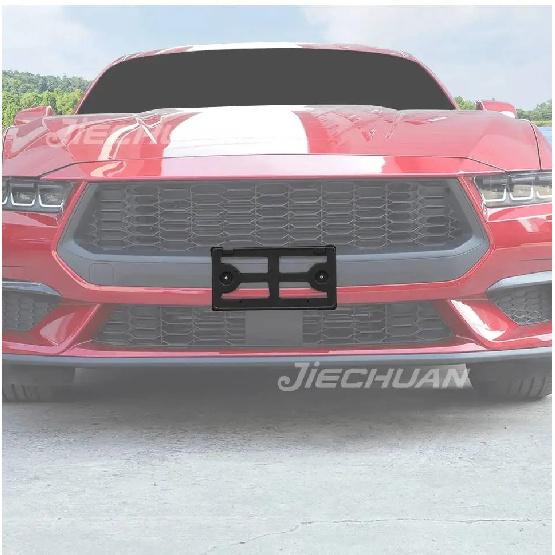 JIECHUAN Car Front License Plate Mounting Bracket Holder For Ford Mustang 2018-2023 2024 Up US Standard Car Exterior Accessories