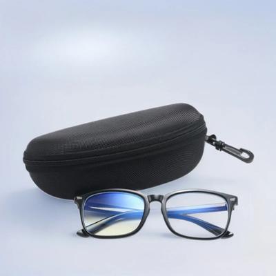 Estuche rígido para gafas de sol con mosquetón y cremallera portátil, estuche de viaje para gafas, accesorios con gancho