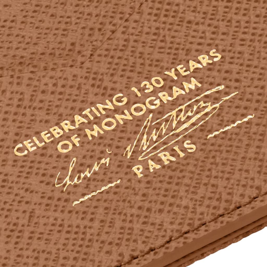 LOUIS VUITTON Monogram 130 Coated Canvas Passport Holder Women's Ebony M27612