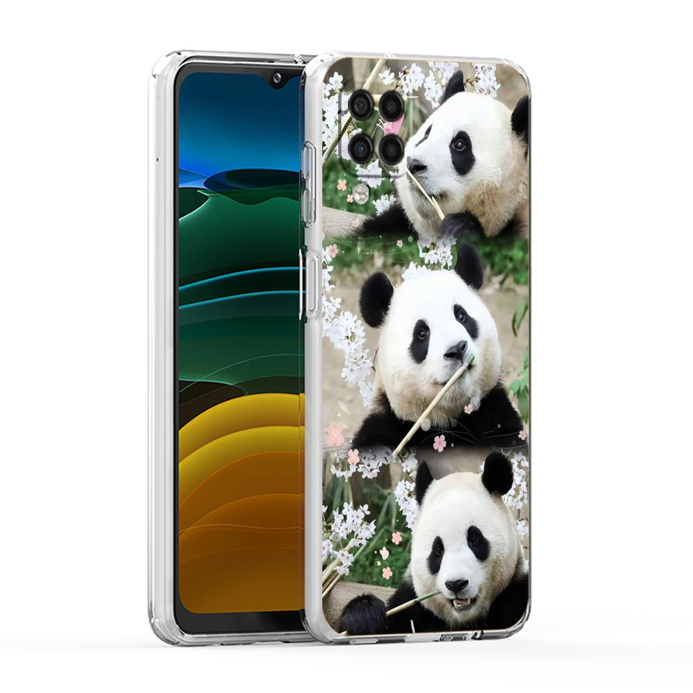 Fubao panda Phone Case for Samsung A13 A15 A25 A35 A51 A55 A71 A21S A11 A31 A52 A41 A23 A53 A73 A32 5G A03S A05s Clear Cover