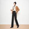Women's Winter Fleece-Lined High-Waisted Versatile Black Pants