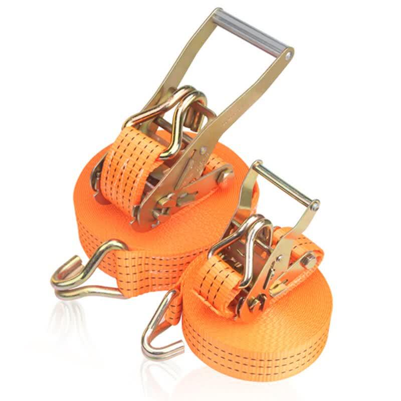 Heavy Duty Ratchet Tie-Down Strap with Double Hooks