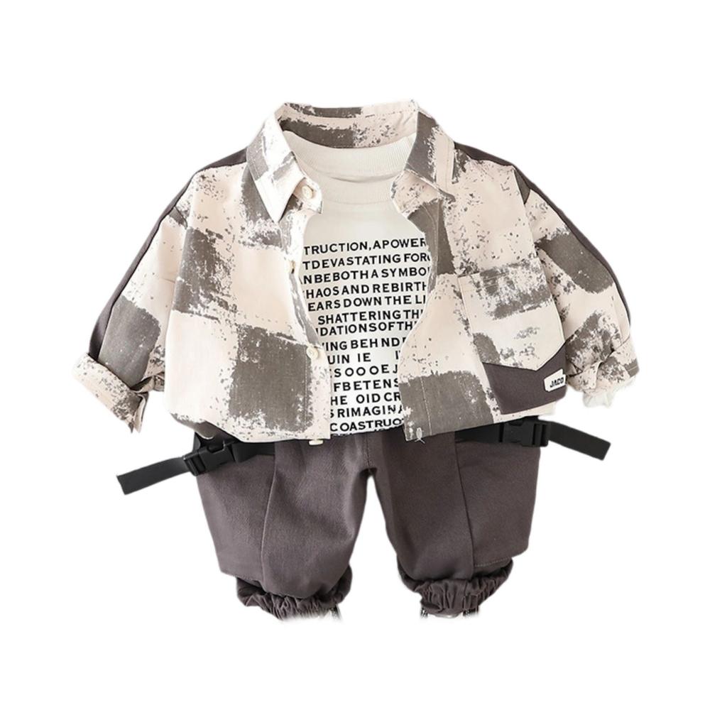 Uformelt langermet sett for barn, komfortable hverdagsantrekk