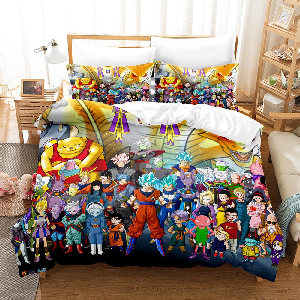 Animation Three-Piece Set, Dragon Ball Animation 3D Digital Printing Three-Piece Set
