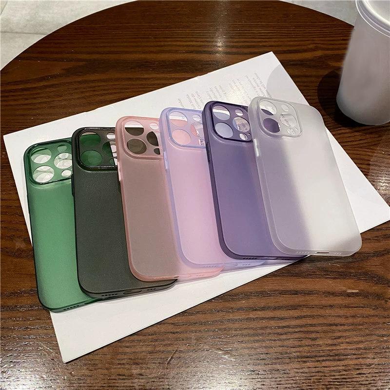 Ultra Thin Matte Clear Shockproof Cover for iPhone 16/15/14/13/12 Mini/11 Pro Max/X/XR/XS - Slim Protective Cases
