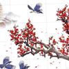 Plum Blossom Wall Stickers Wallpaper Decorative Murals Waterproof Self Sticky Chinese Ink Paint Art