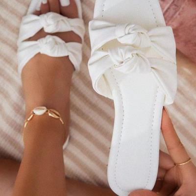 Sandálias femininas de verão ao ar livre plus size 43 dedo do pé aberto chinelos planos femininos cabeça quadrada arco praia sapatos femininos