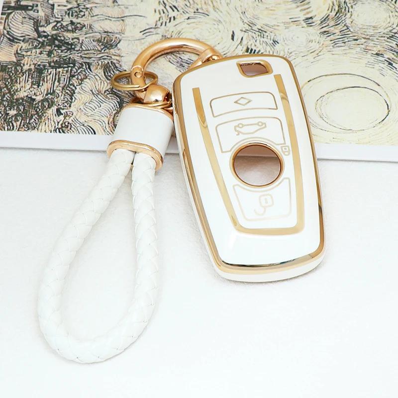 NEW Fashion TPU Car Key Case Cover for BMW 1 2 3 4 5 6 7 Series X3 X4 4 Buttons Auto Remote Shell Protect Accessaries