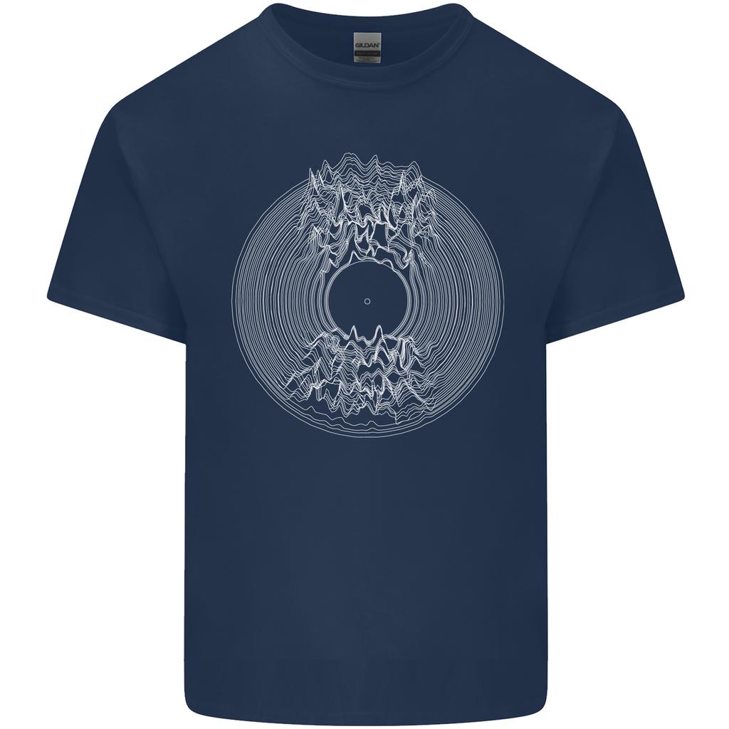 Vinyl Music Sound Waves Turntable DJ Decks Unisexs Light Cotton TShirt