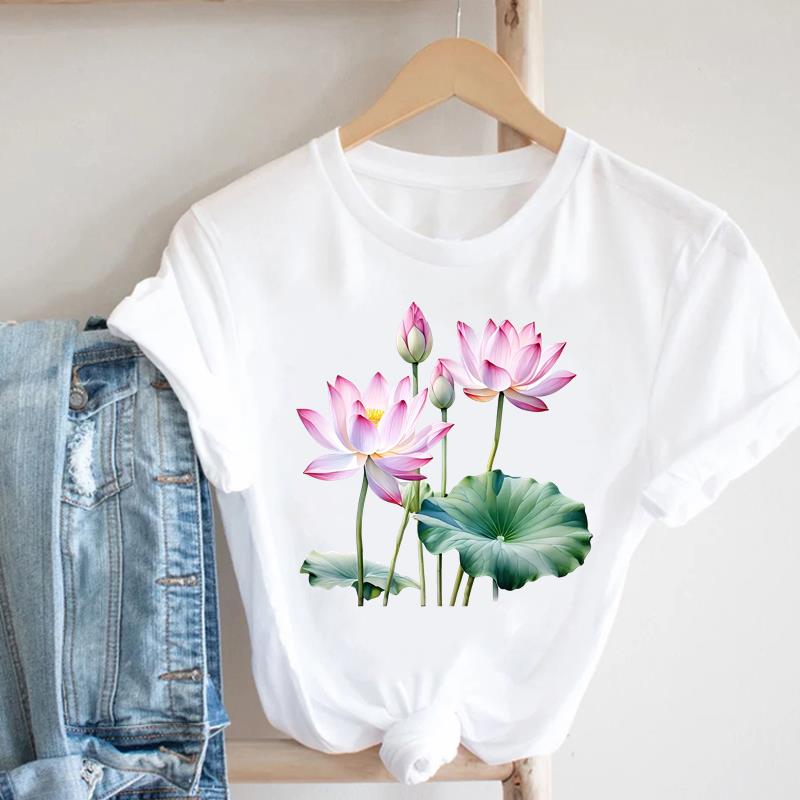 (Asian Size) Clothing Casual Women Tee Top Short Sleeve T Shirt Fashion Print Lady Female Graphic T-shirts