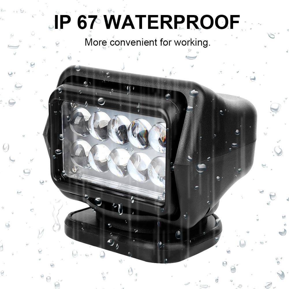 Remote Control Led Search Light Waterproof Diecast Aluminum Housing Work Light Universal