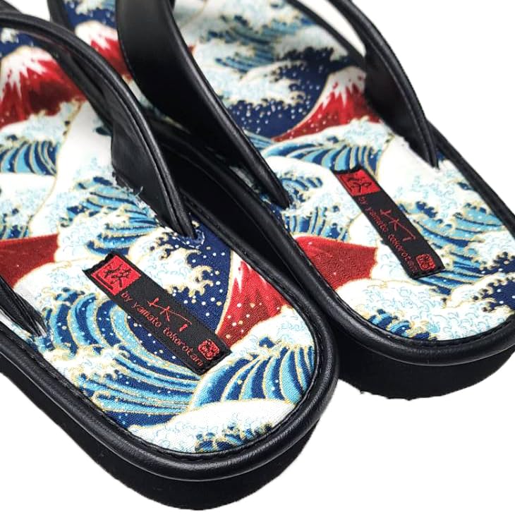 YAMATOHEP Geta Thick Perfect for Summer and Everyday Wear and Fuji Japanese Shoe Men's Japanese-style Sandals, Style, Cushioned, Comfortable, Sole,